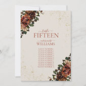 ボホテラコッタグリーンリー結婚フローラ 招待状 (正面)