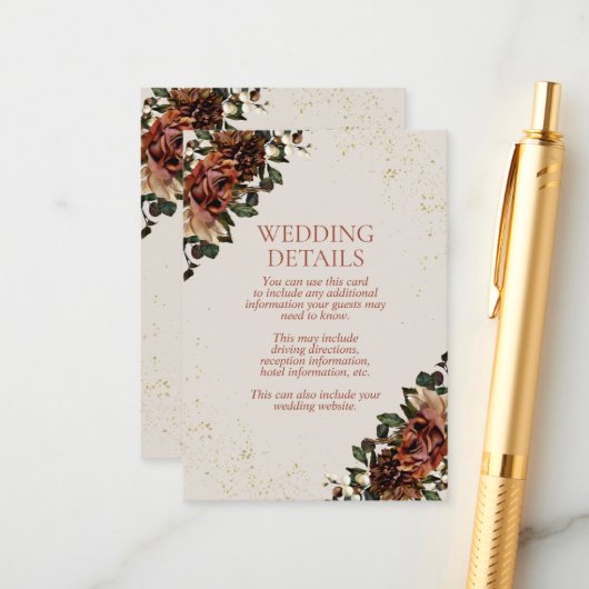 ボホテラコッタグリーンリー詳細エンクロージャカード エンクロージャーカード (正面/裏面インサイチュ)