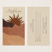 ボホテラコッタサンサンドジュエリーギフトカード (正面&裏面)