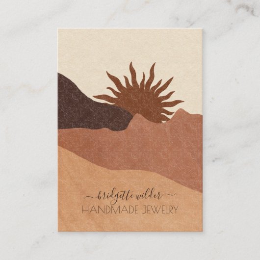 ボホテラコッタサンドデザートサンハンドメイドジュエリー 名刺 (正面)