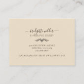 ボホテラコッタサンドデザートサンハンドメイドジュエリー 名刺 (裏面)