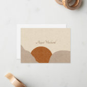 ボホテラコッタサンドパーソナライズされた抽象芸術 ノートカード (正面/裏面インサイチュ)