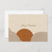 ボホテラコッタサンドパーソナライズされた抽象芸術 ノートカード (正面/裏面)