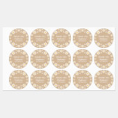 ボホテラコッタサンドレトロデイジーバースデーパーティー ラベル (シート)