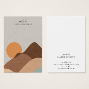 ボホテラコッタサンド抽象芸術イヤリングディスプレイカード