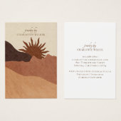 ボホテラコッタサンド抽象芸術イヤリングディスプレイカード (正面&裏面)