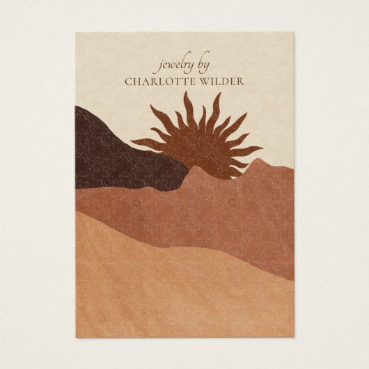 ボホテラコッタサンド抽象芸術イヤリングディスプレイカード (正面)