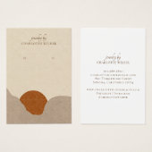 ボホテラコッタサンド抽象芸術イヤリング表示カード (正面&裏面)