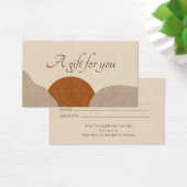 ボホテラコッタサンド抽象芸術ジュエリーギフトカード (デスク)