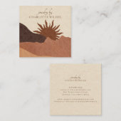 ボホテラコッタサンド抽象芸術手作りジュエリーバス スクエア名刺 (正面/裏面)