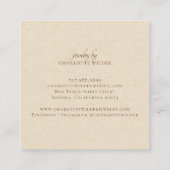 ボホテラコッタサンド抽象芸術手作りジュエリーバス スクエア名刺 (裏面)