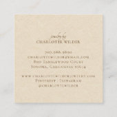 ボホテラコッタサンド抽象芸術手作りジュエリーバス スクエア名刺 (裏面)