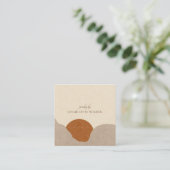 ボホテラコッタサンド抽象芸術手作りジュエリーバス スクエア名刺 (スタンド正面)