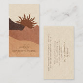 ボホテラコッタサンド抽象芸術手作りジュエリーバス 名刺 (正面/裏面)