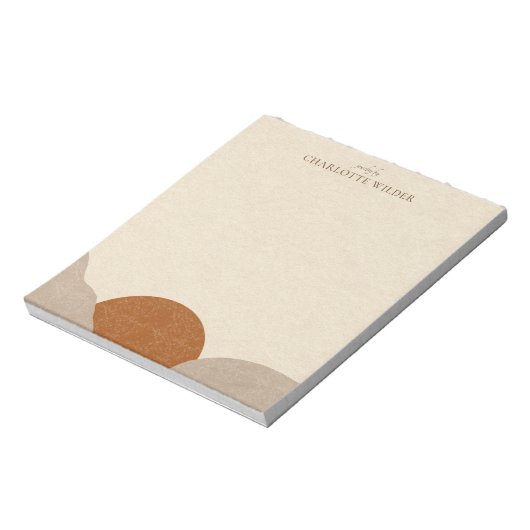 ボホテラコッタサンド抽象芸術手作りジュエリー ノートパッド (回転)