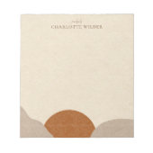 ボホテラコッタサンド抽象芸術手作りジュエリー ノートパッド (正面)