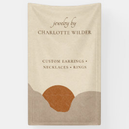 ボホテラコッタサンド抽象芸術手作りジュエリー 横断幕