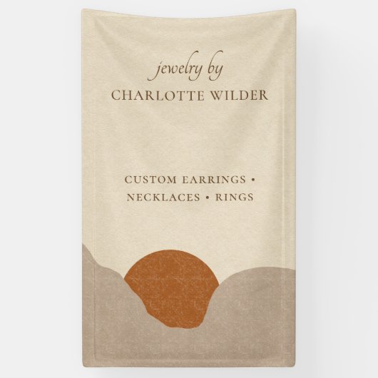 ボホテラコッタサンド抽象芸術手作りジュエリー 横断幕 (縦)