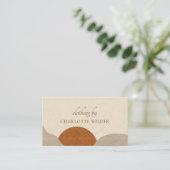 ボホテラコッタサンド抽象芸術手作り服 名刺 (スタンド正面)