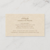 ボホテラコッタサンド抽象芸術手作り服 名刺 (裏面)