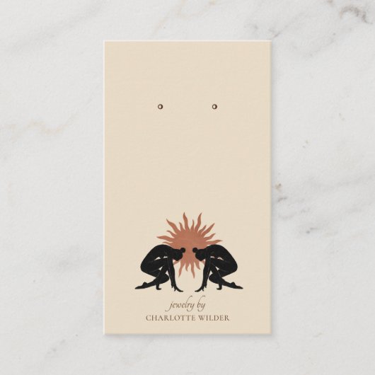 ボホテラコッタサンハンドメイドジュエリーディスプレイカード 名刺 (正面)