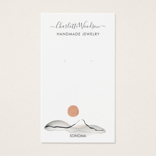 ボホテラコッタサンマウンテンイヤリングディスプレイカード (正面)