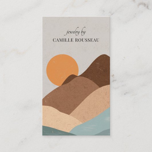 ボホテラコッタサンマウンテンズハンドクラフトジュエリー 名刺 (正面)