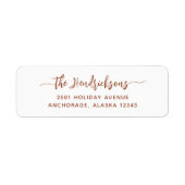 ボホテラコッタスクリプト |家族クリスマス ラベル (正面)