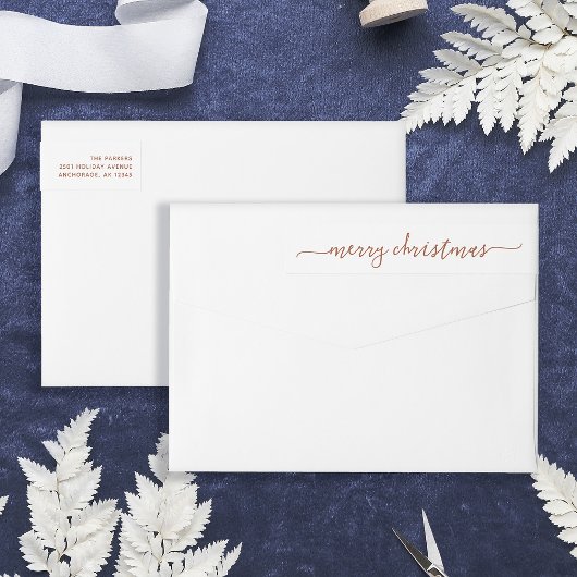 ボホテラコッタスクリプト | Merry Christmas Address ラップアラウンドラベル