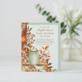 ボホテラコッタセージティーパーティーベビーブライダルシャワー (スタンド正面)