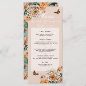 ボホテラコッタセージフローラ秋の結婚式 メニュー (正面/裏面)