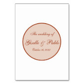 ボホテラコッタセージ秋フローラ結婚ズ テーブルナンバー (裏面)