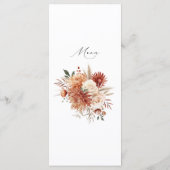 ボホテラコッタダリアバラエレガントウェディング メニュー (裏面)