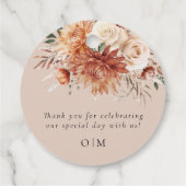 ボホテラコッタダリアバラ結婚ズありがとう フェイバータグ (裏面)