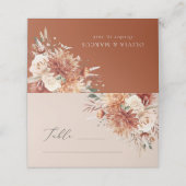 ボホテラコッタダリアバラ結婚ズ座席表 プレイスカード (外部開封)