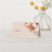 ボホテラコッタダリアバラ結婚ズ座席表 プレイスカード (正面)