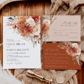 ボホテラコッタダリアバラ結婚式招待状 招待状