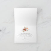 ボホテラコッタダリアフローラエレガントウェディング サンキューカード (内部)