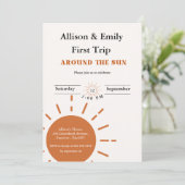 ボホテラコッタツインズ最初の旅行の最初の誕生日 招待状 (スタンド正面)