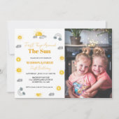 ボホテラコッタツインズ最初の旅行の最初の誕生日 招待状 (正面)