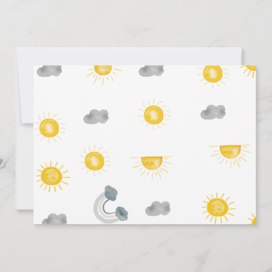 ボホテラコッタツインズ最初の旅行の最初の誕生日 招待状 (裏面)