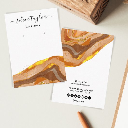 ボホテラコッタデザイナージュエリーホルダーソーシャル 名刺