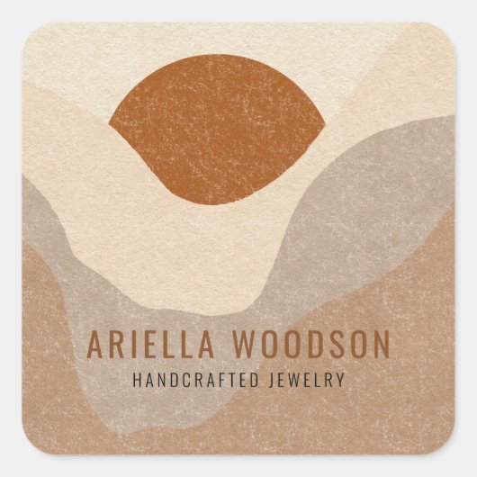 ボホテラコッタデザートサン製品ラベル スクエアシール (正面)