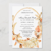 ボホテラコッタドライパームお祝いオブライフ 招待状 (正面)