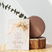 ボホテラコッタドライフラワーアンドパンパスグラス 招待状