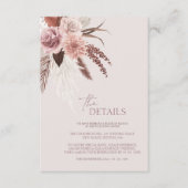 ボホテラコッタニュートラル乾燥フローラ結婚ズ エンクロージャーカード (正面)