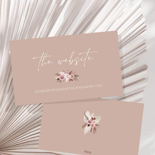 ボホテラコッタニュートラル乾燥フローラ結婚ズ エンクロージャーカード