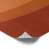 ボホテラコッタニュートラル抽象芸術ランドスケープアート ポスター (角)