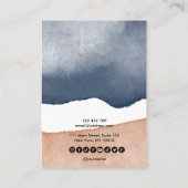 ボホテラコッタネイビージュエリーホルダーソーシャルメディア 名刺 (裏面)