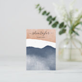 ボホテラコッタネイビージュエリーホルダーソーシャルメディア 名刺 (スタンド正面)